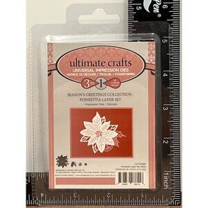 Ultimate Crafts 3-In-1 Universal Impression Dies Poinsettia Layer Set ULT157685